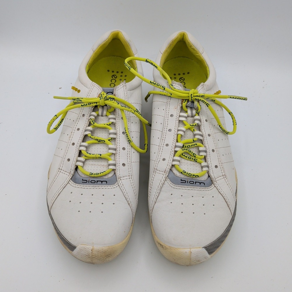 ECCO Biom Natural Motion White Yak Leather Spikeless Golf Shoes Womens 39 8-8.5 - Picture 4 of 8
